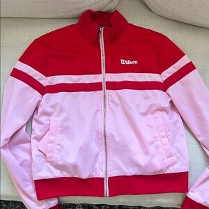 Wilson Red and Pink Zip-Up Jacket